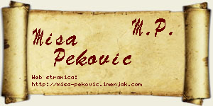 Miša Peković vizit kartica